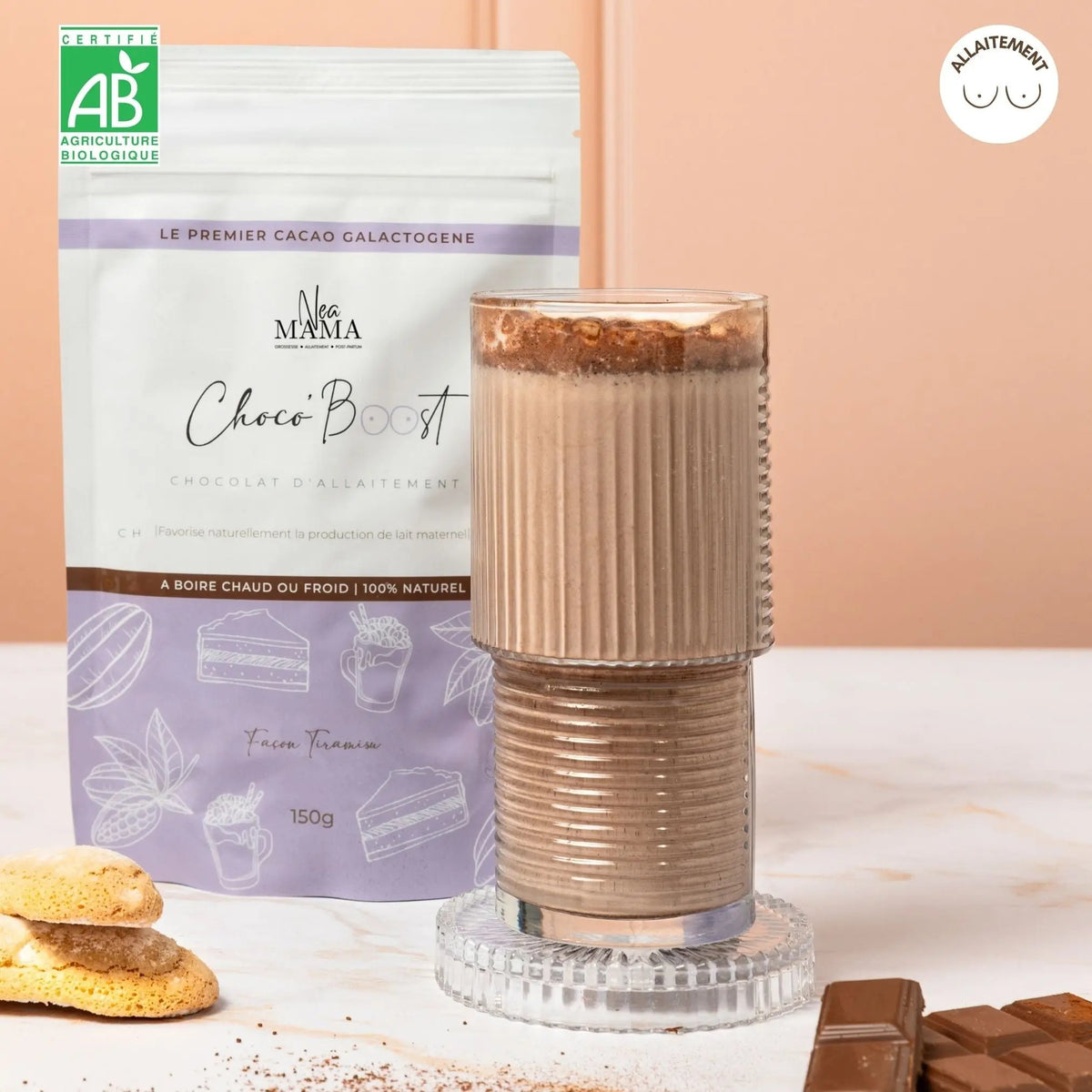 Chocoboost Tiramisu bio - Allaitement NEA MAMA