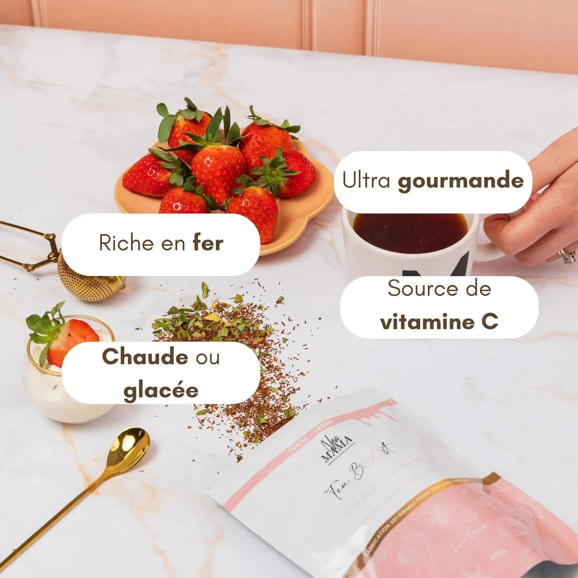 Teaboost Fraisier bio - Allaitement NEA MAMA