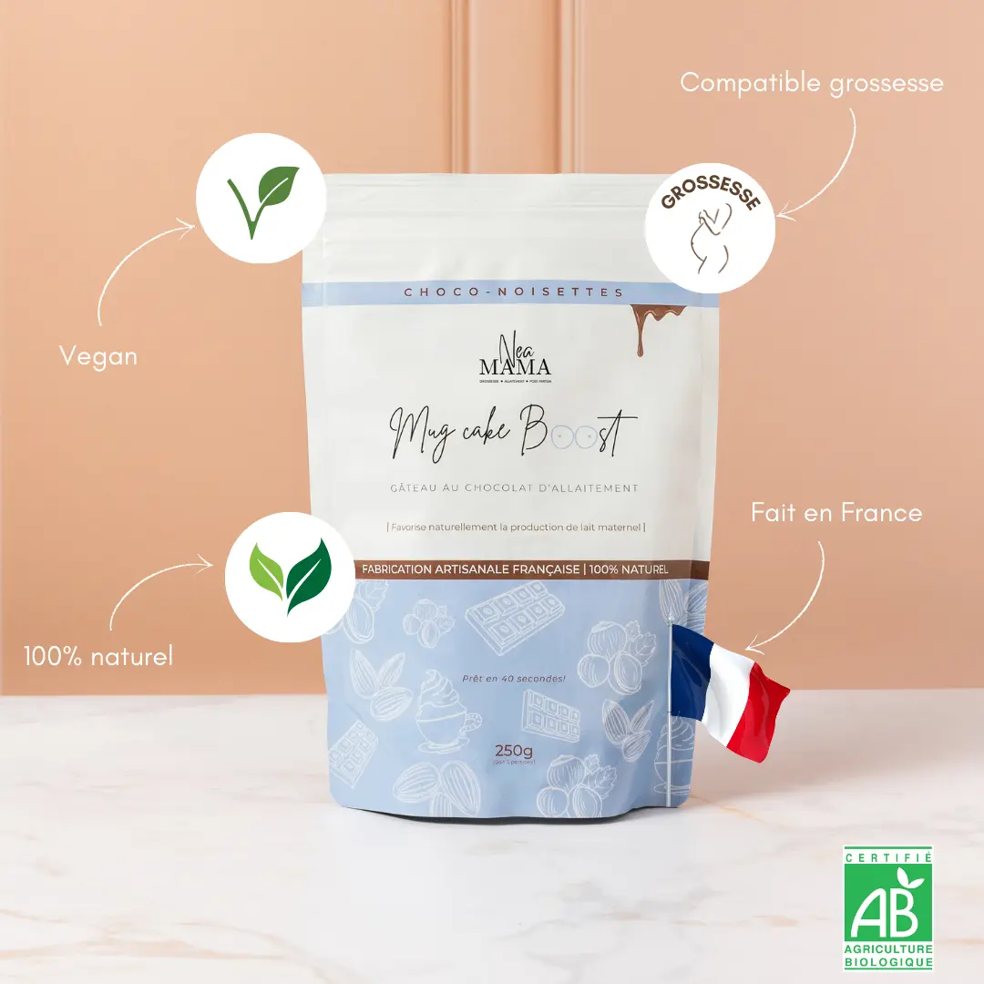 Mug cake boost noisette bio - Allaitement NEA MAMA