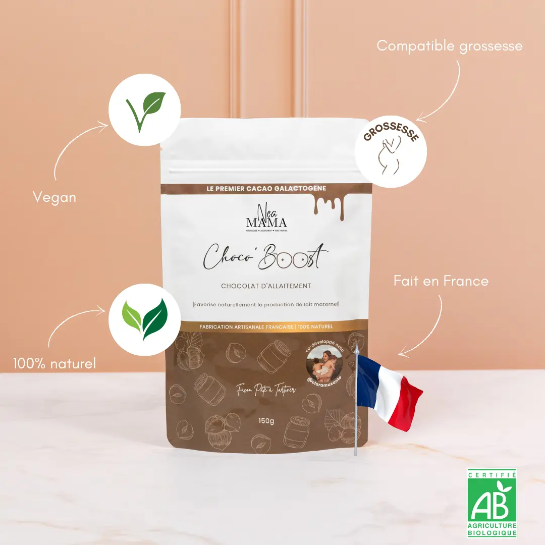 Chocoboost Pâte à tartiner bio - Allaitement NEA MAMA