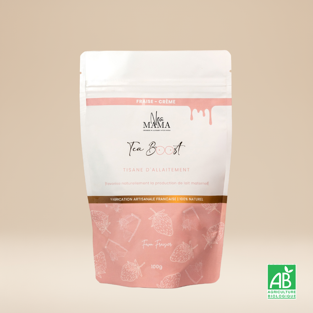 Tisane allaitement Fraisier NEA MAMA – infusion galactogène à la fraise pour soutenir la lactation
