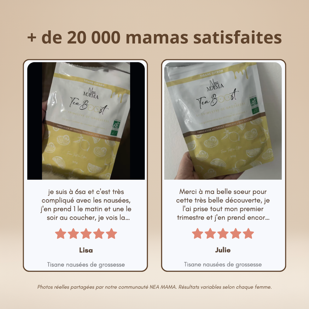 Avis mamans sur la tisane nausées grossesse NEA MAMA