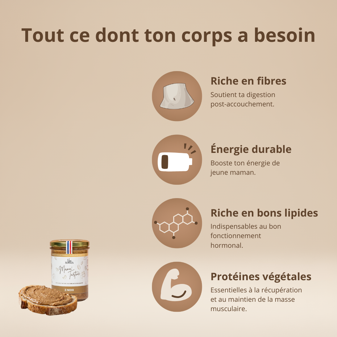 Mama Tartine riche en bons lipides et protéines végétales