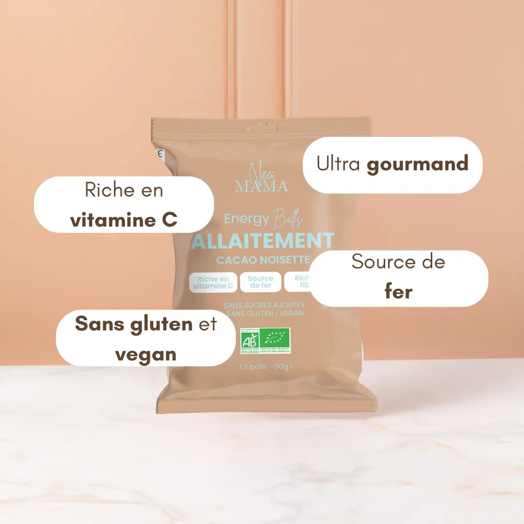 Energy ball cacao noisette bio - allaitement NEA MAMA