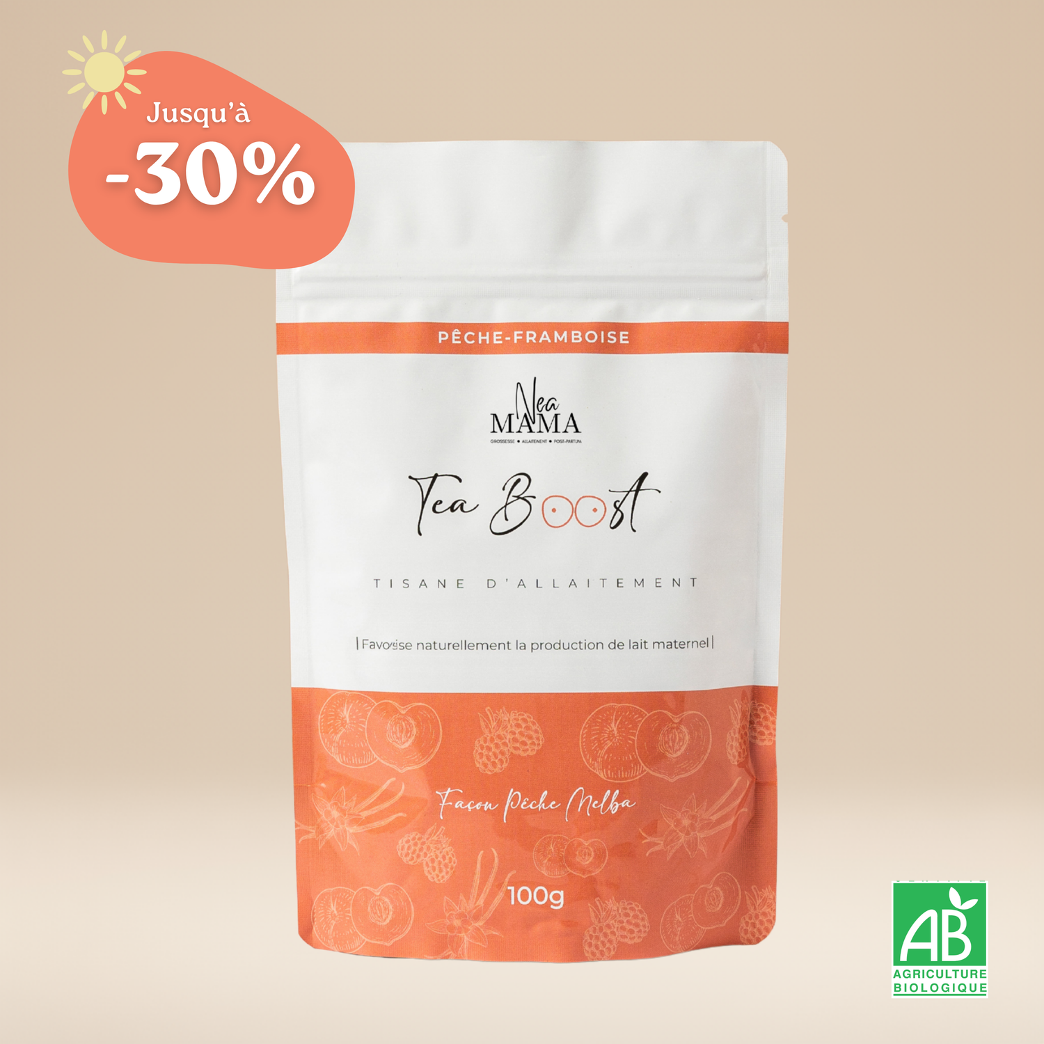 TeaBoost Pêche Melba